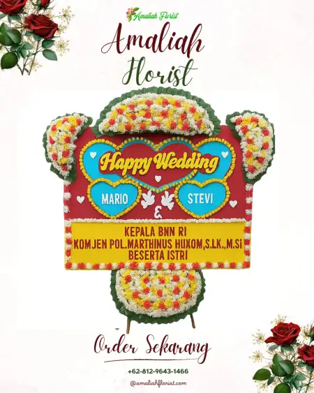 Papan Bunga Pernikahan Gedung Wedding Depok